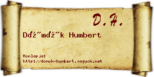 Dömök Humbert névjegykártya